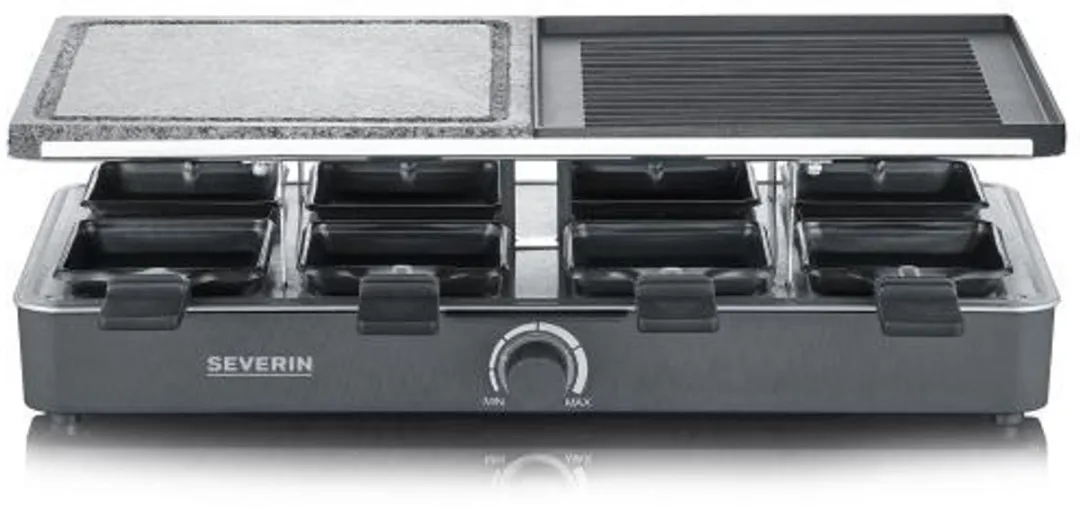 Severin Gourmetstel RG 2376 Raclette - 8 Pannen 1300W - Zwart