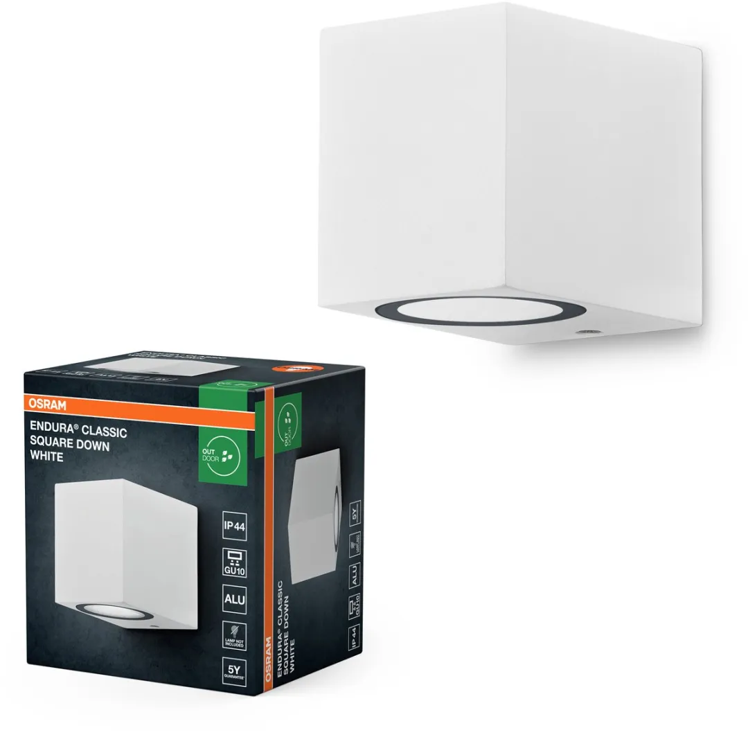 Osram ENDURA Classic Square Down Wandlamp Wit - GU10 - IP44