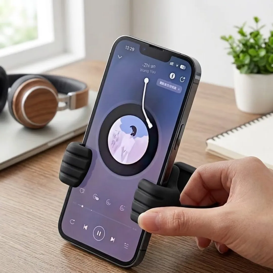 NUVEX Telefoonhouder Thumb Design - Puur Zwart