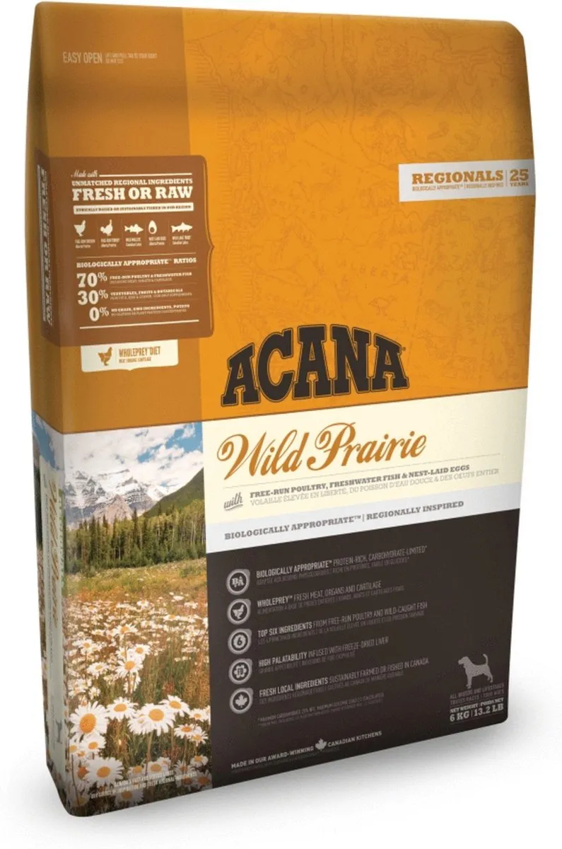 Acana Regionals Wild Prairie Dog Kip&Vis&Ei - Hondenvoer - 6 kg