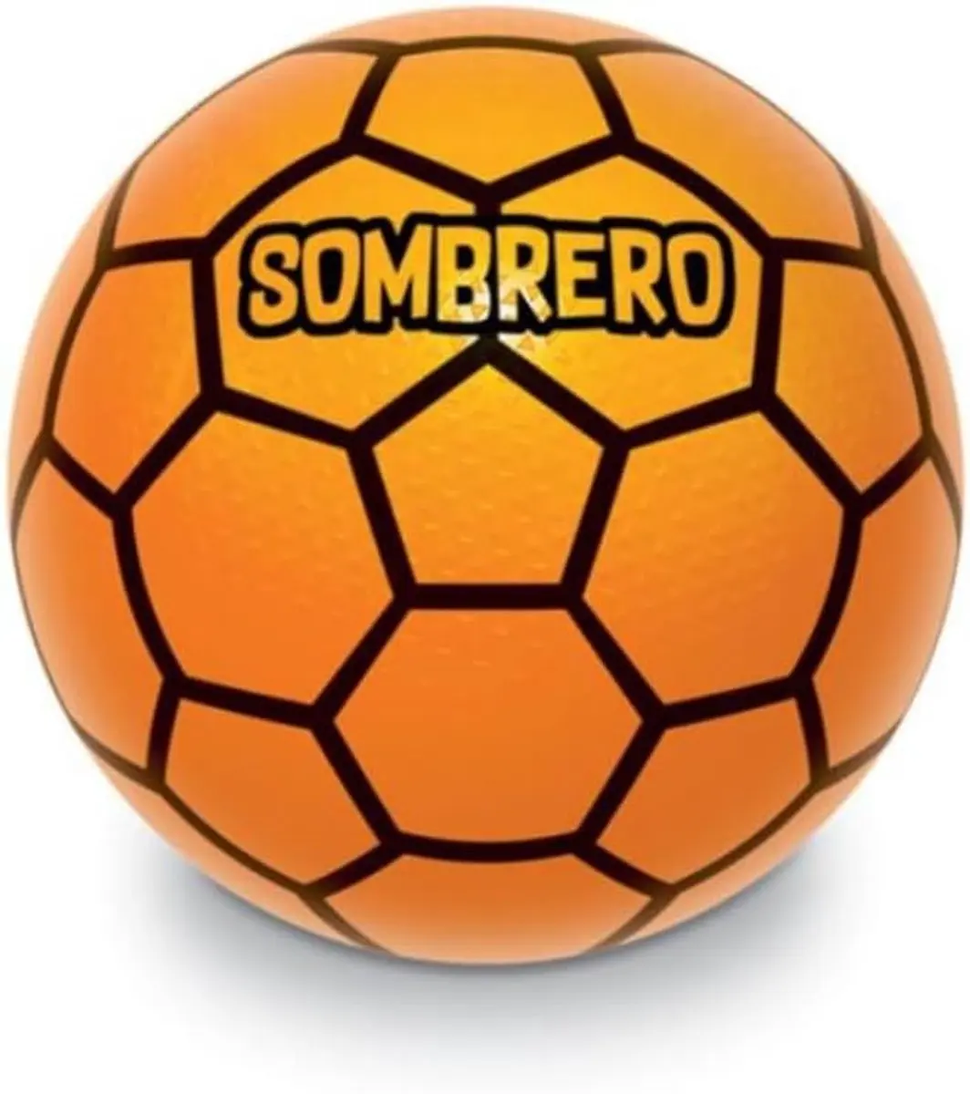 Mondo Sombrero PVC Voetbal 23cm - Maat 5 - Geel - afbeelding 3 van 3