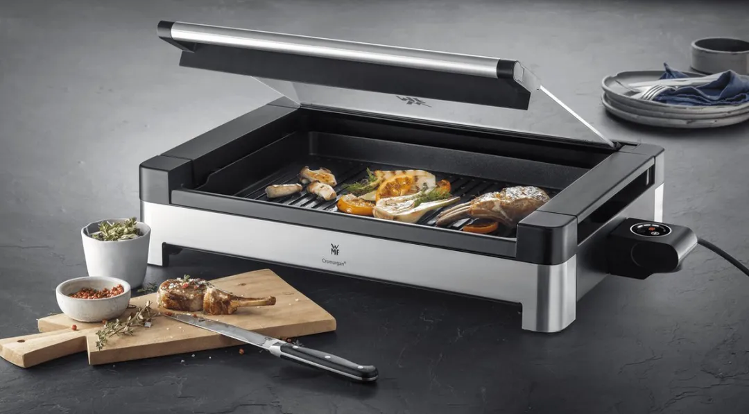 WMF Lono Tafelgrill 2200W - Glazen deksel - RVS - afbeelding 2 van 6