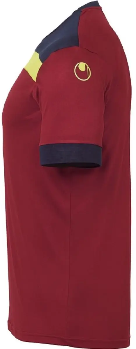 Uhlsport Offense 23 Shirt Korte Mouw Kinderen - Bordeaux - 164 - afbeelding 2 van 4