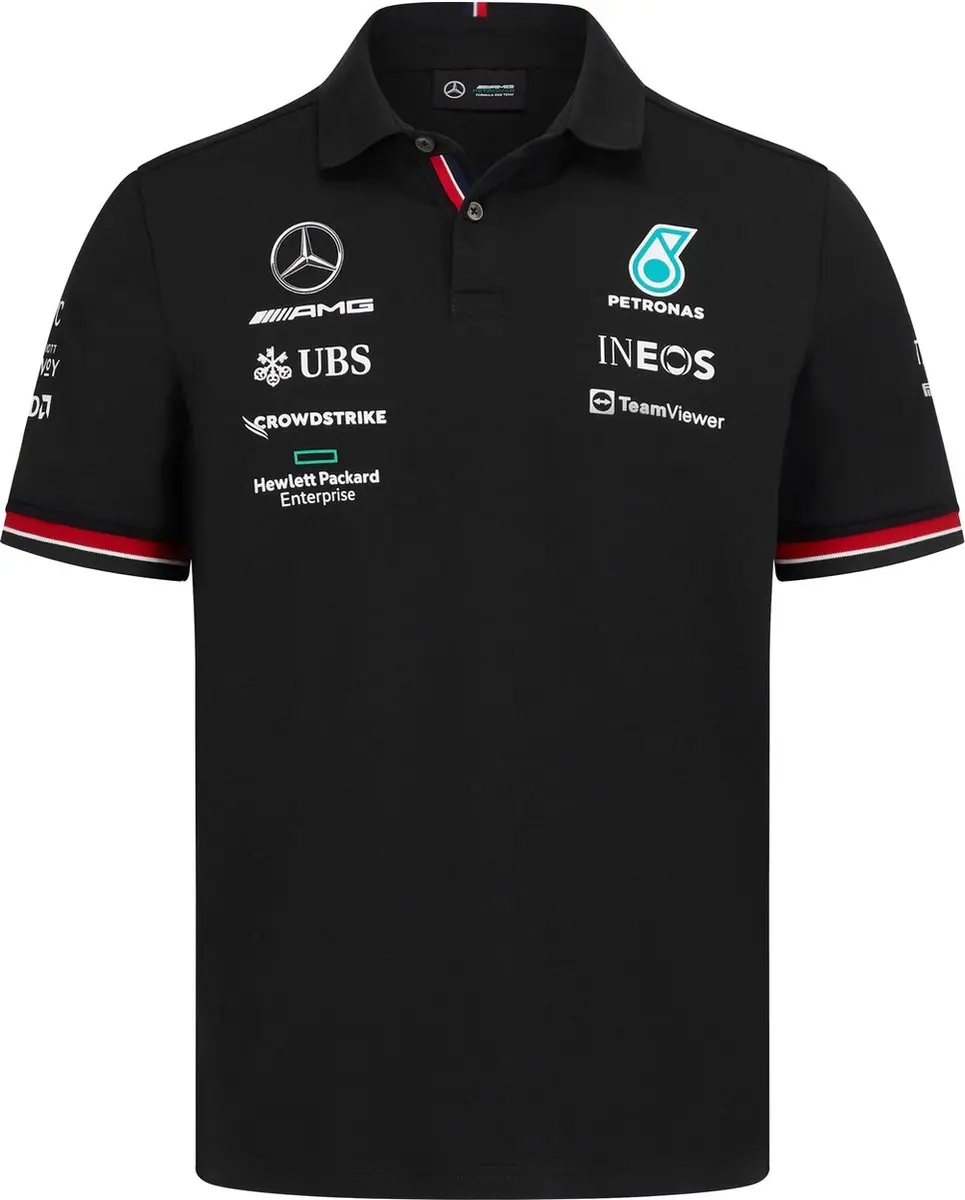 Mercedes Polo Zwart Maat M 2022