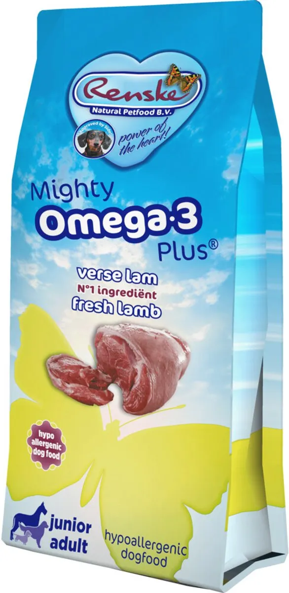 Renske Mighty Omega Plus Hondenvoer Lam 12kg
