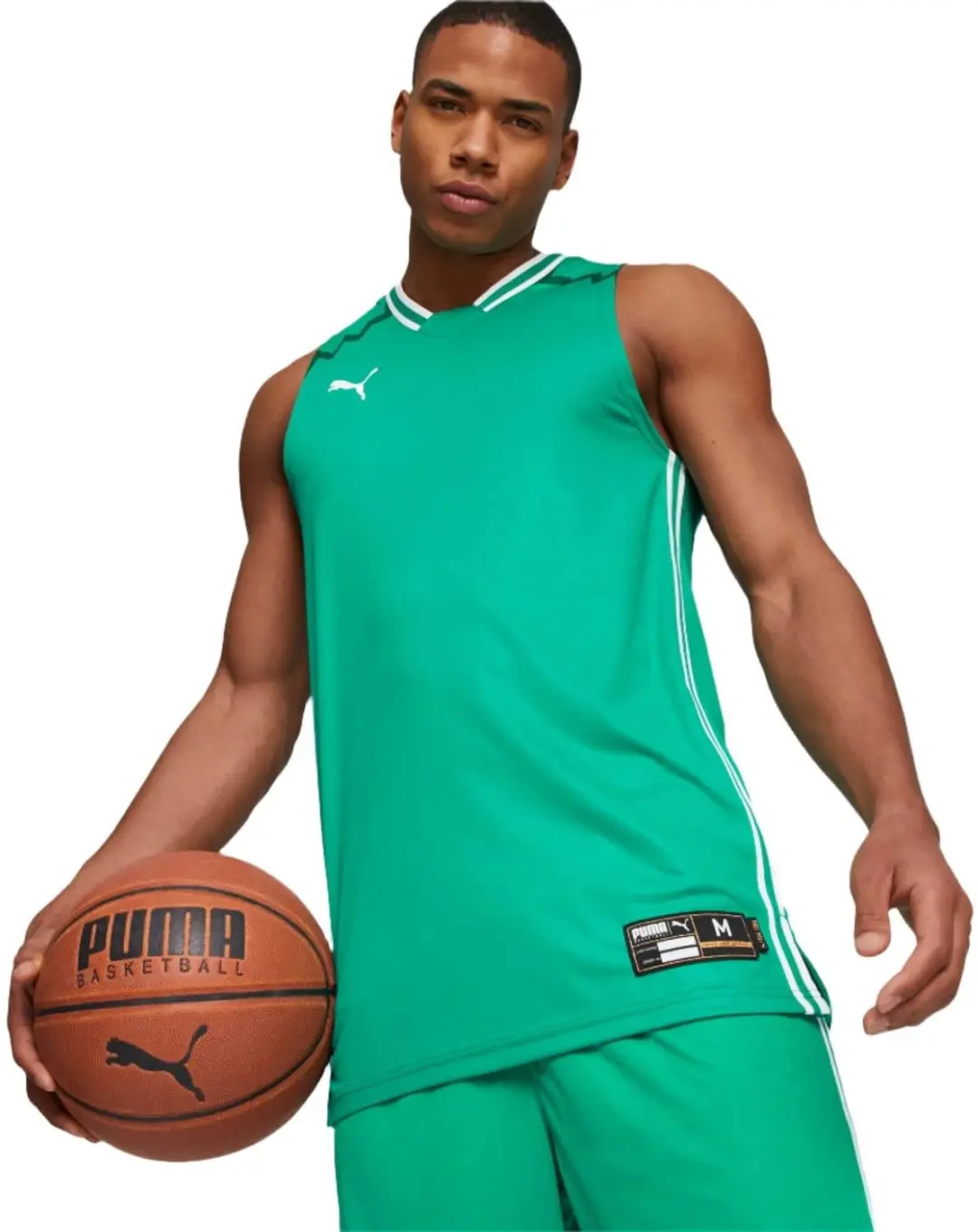 Puma Hoops Basketbal Shirt Heren Groen Maat: XXL