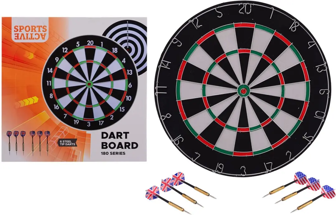 Benson Dartbord Ø45cm - Zwart - afbeelding 5 van 6
