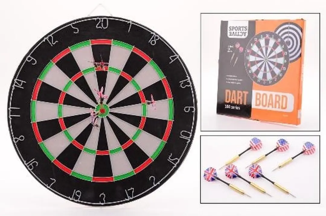 Benson Dartbord Ø45cm - Zwart - afbeelding 3 van 6