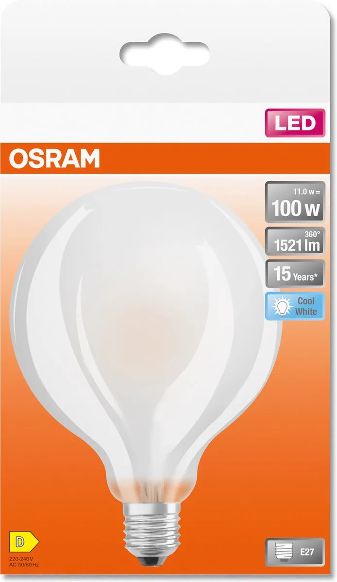 Osram LED-lamp E27 11W 4000K Koelwit - Mat Glas - afbeelding 6 van 6
