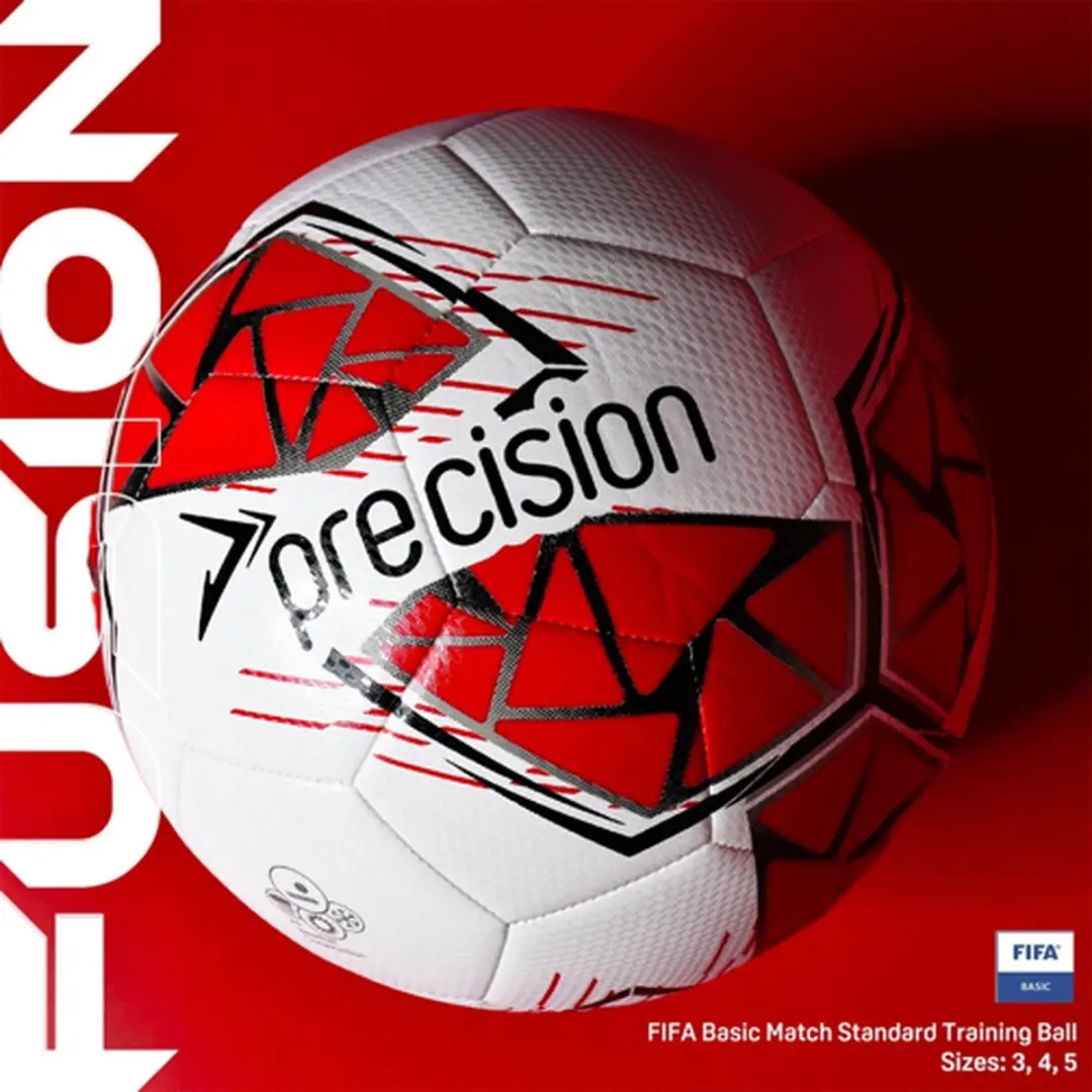 Precision Fusion FIFA Voetbal - Maat 3 - Rood/Wit - afbeelding 2 van 2