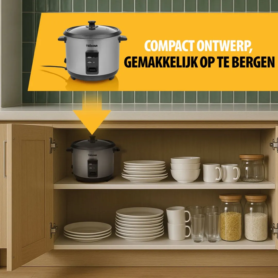 Tristar RK-6147 Rijstkoker 1.5L - 8 Personen - RVS