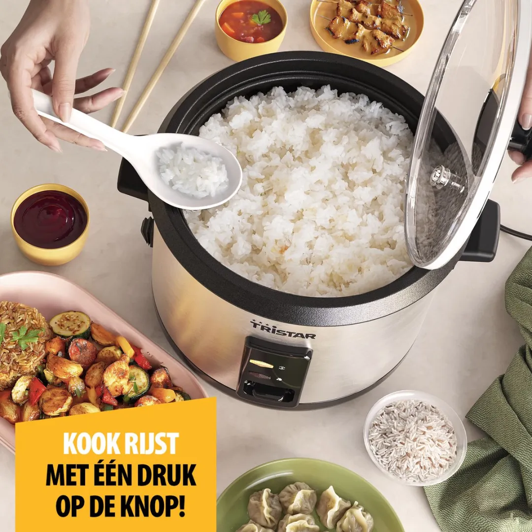 Tristar RK-6147 Rijstkoker 1.5L - 8 Personen - RVS
