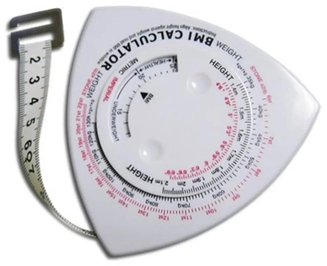 Omvangs meetlint met BMI meter