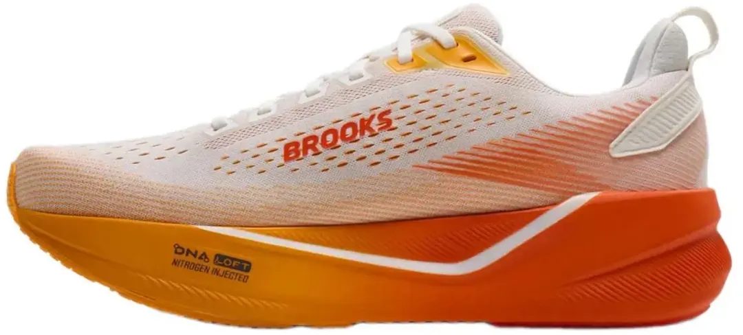 Brooks Ghost Max 4 Hardloopschoenen - Wit/Oranje - 41 - afbeelding 4 van 4