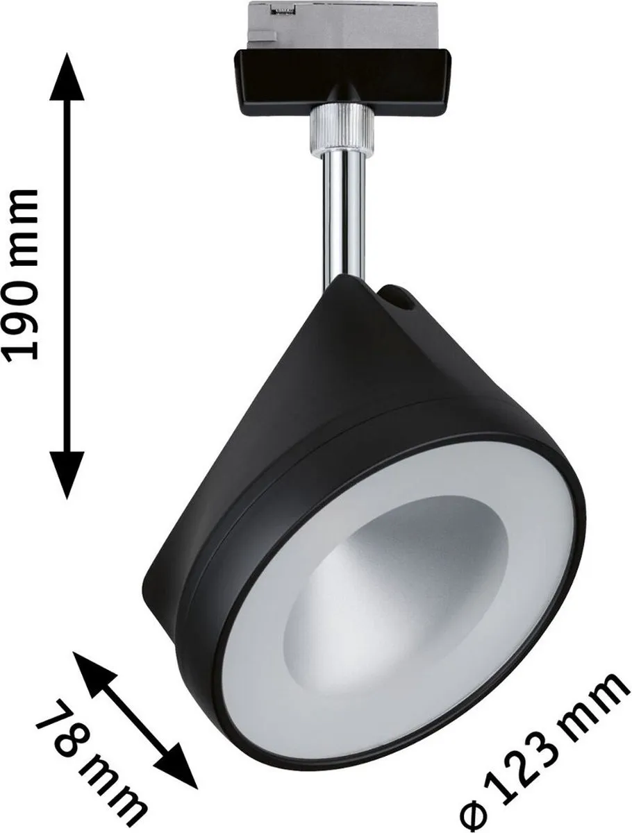 Paulmann URail Arena 96924 LED Spot - 14W Warmwit - Zwart/Chroom