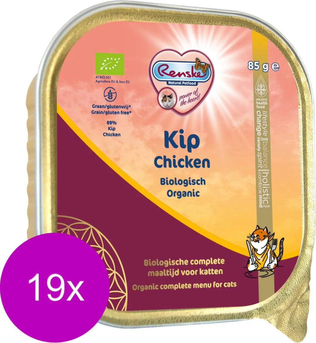 Renske Kat Bio Alu Kip Graanvrij 85g - 19 Stuks