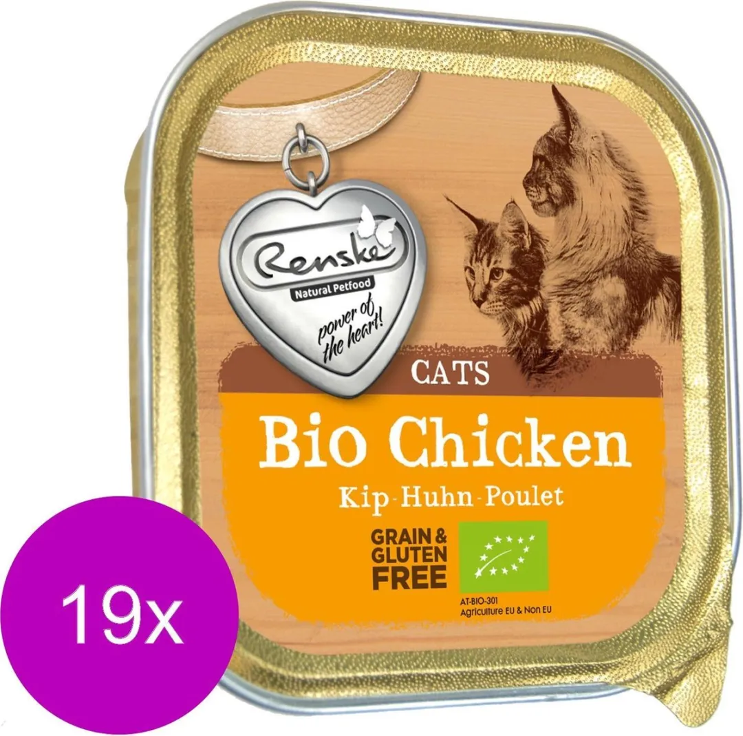 Renske Kat Bio Alu Kip Graanvrij 85g - 19 Stuks