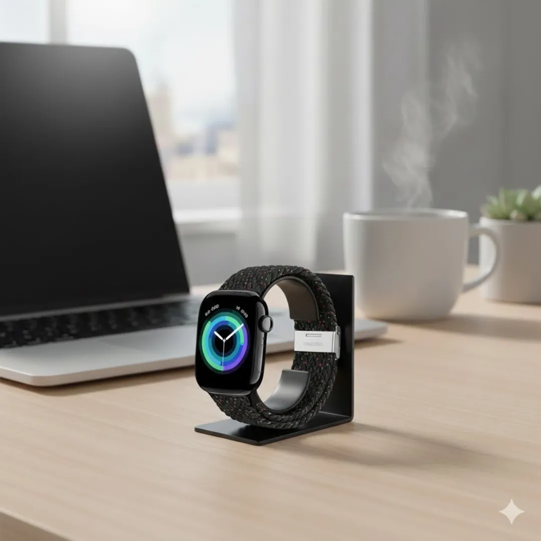 NUVEX Ruimte Zwart Horlogebandje Apple Watch 38-42mm - Elastisch