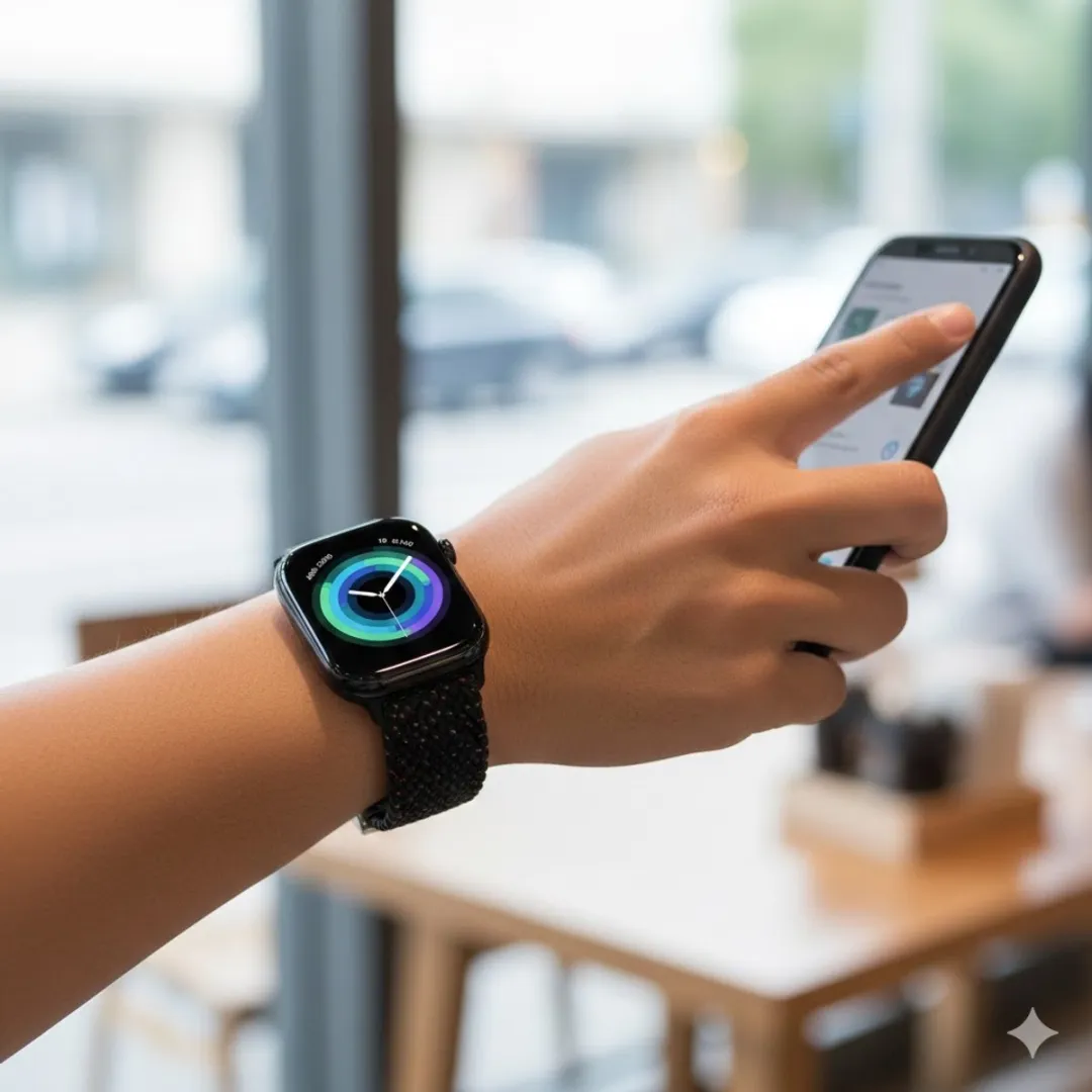 NUVEX Ruimte Zwart Horlogebandje Apple Watch 38-42mm - Elastisch
