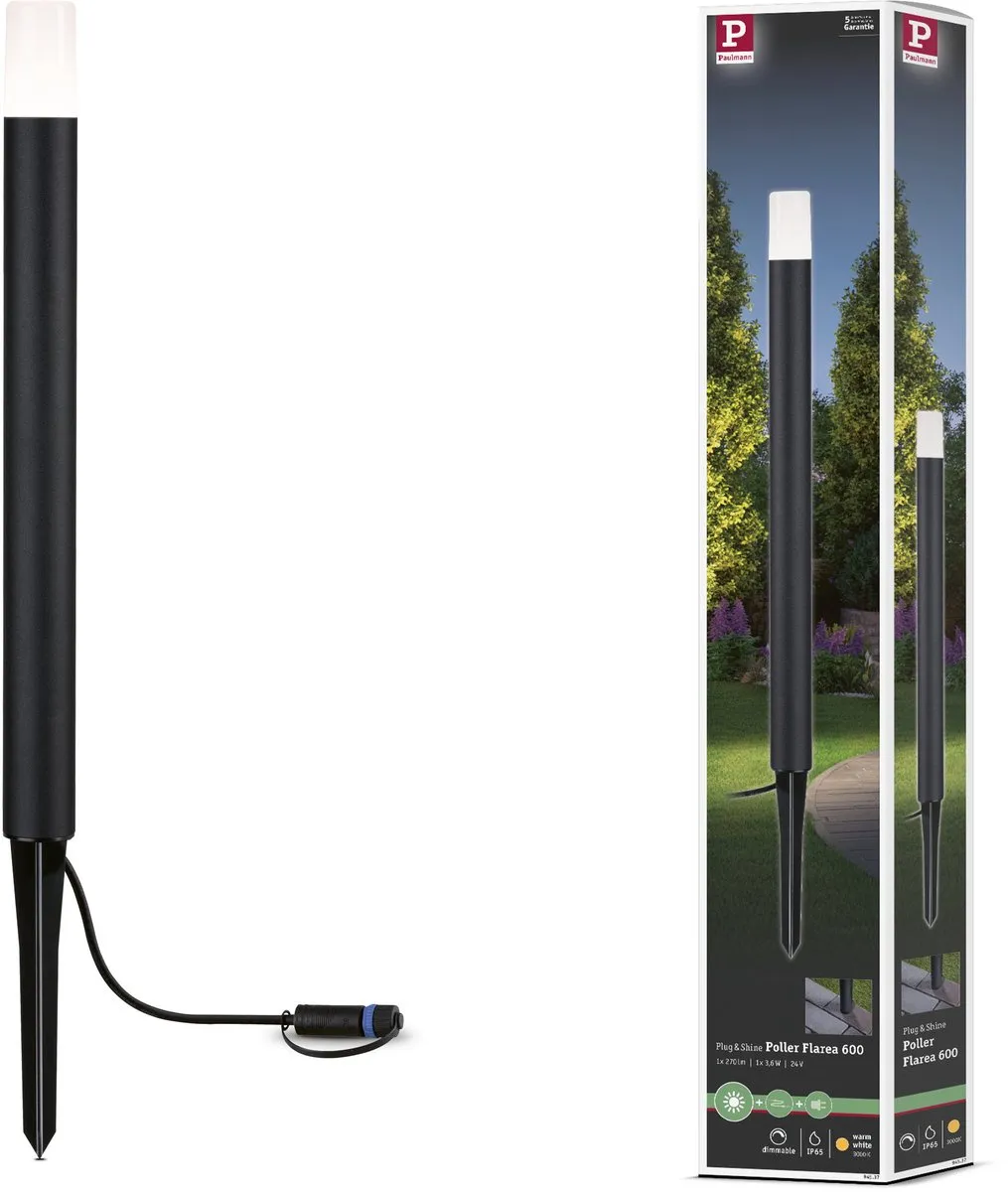 Paulmann Plug & Shine Flarea LED-bolderlamp 3000K 3,6W