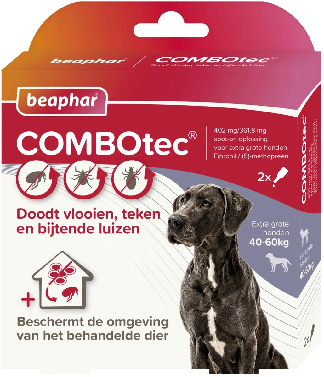 Beaphar Combotec Hond 40-60kg Anti Vlooien & Teken Druppels 2ml