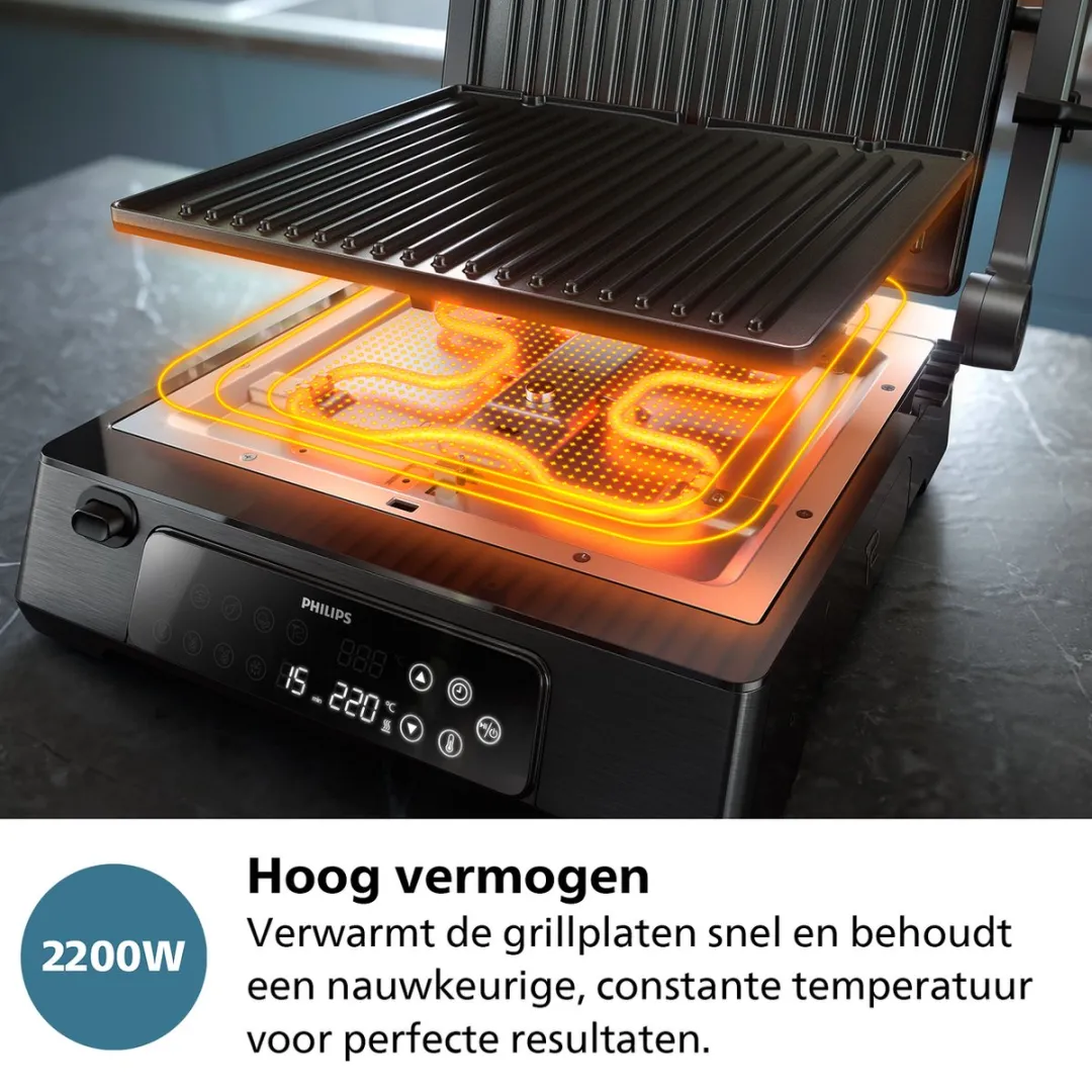 Philips HD6307/70 Contactgrill 2200W - Zwart