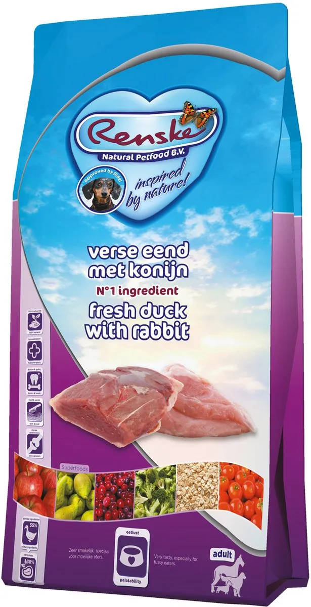 Renske Adult Kalkoen&Eend - Hondenvoer - 2 kg