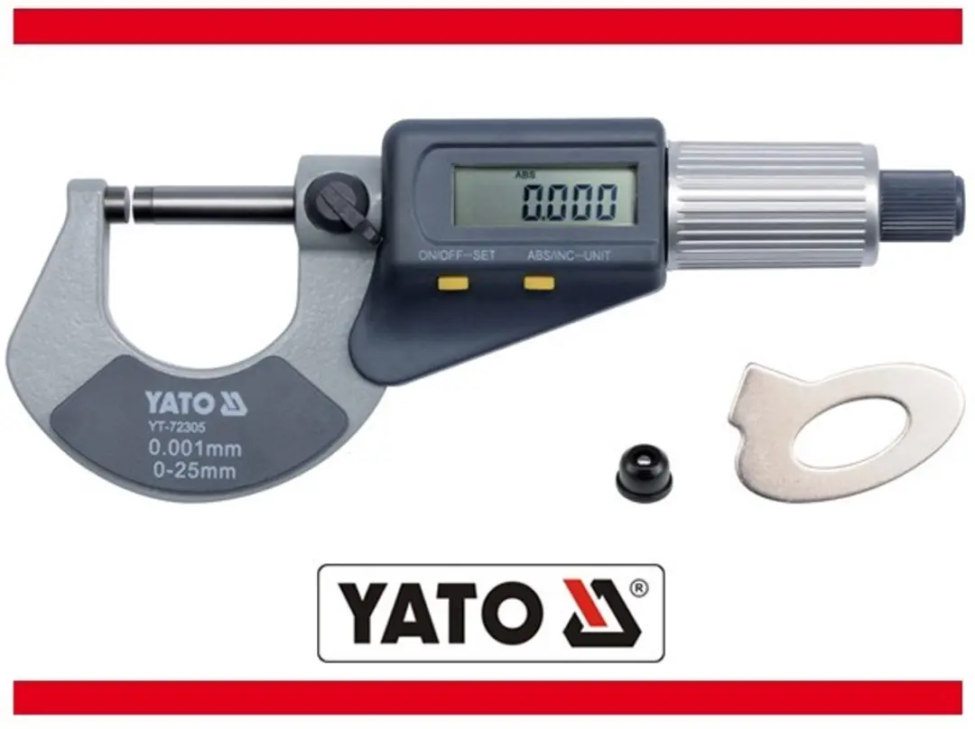 Yato - Digitale Micrometer - 0-25mm - LCD Display - afbeelding 4 van 6