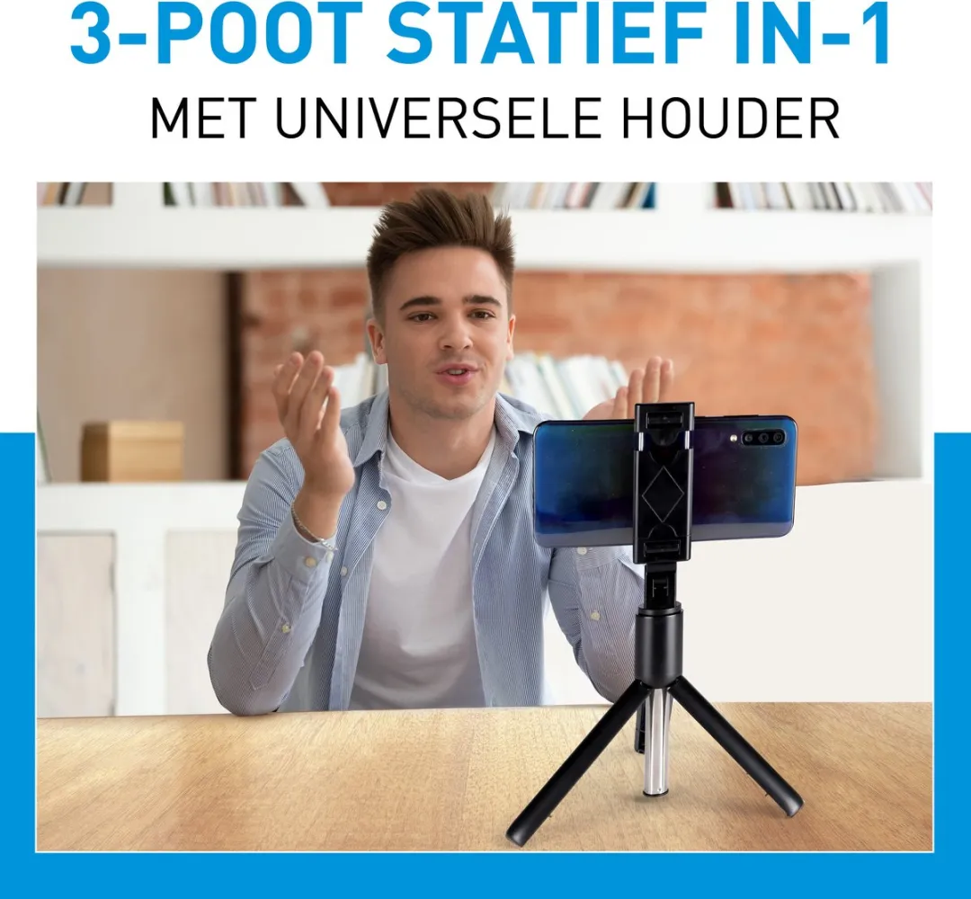 Grundig Selfie Stick & Tripod 19-70cm - Zwart