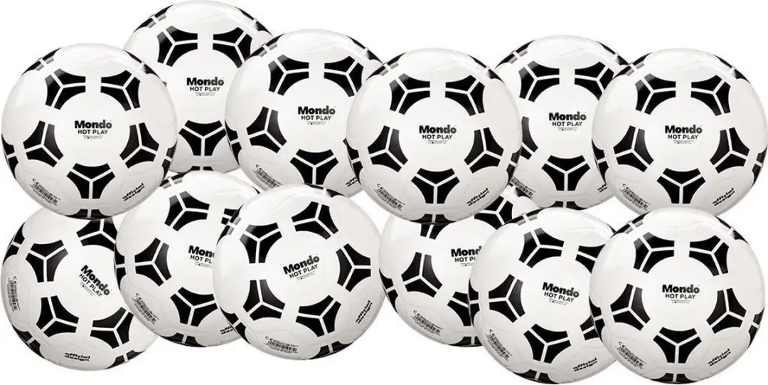 Mondo Hot Play Voetbal - Maat 3 - Wit/Zwart - afbeelding 3 van 6