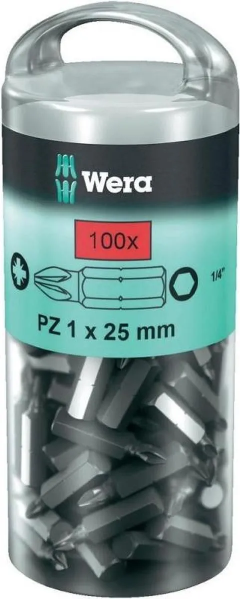 Wera PZ1 Pozidrive Bit 25mm - 100 Stuks
