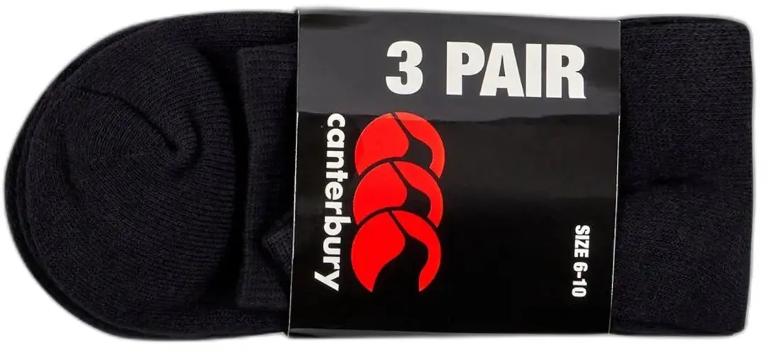 Canterbury Crew Sokken - 3-pack - Zwart/Rood - afbeelding 4 van 4