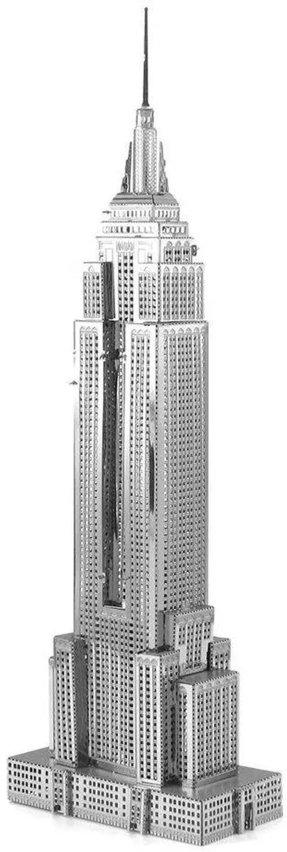 Metal Earth Empire State Building 3D Puzzel - Zilver - afbeelding 2 van 6