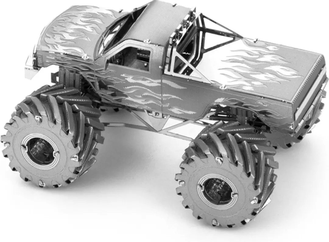 Metal Earth Monster Truck 3D Puzzel - Roestvrijstaal - afbeelding 6 van 6
