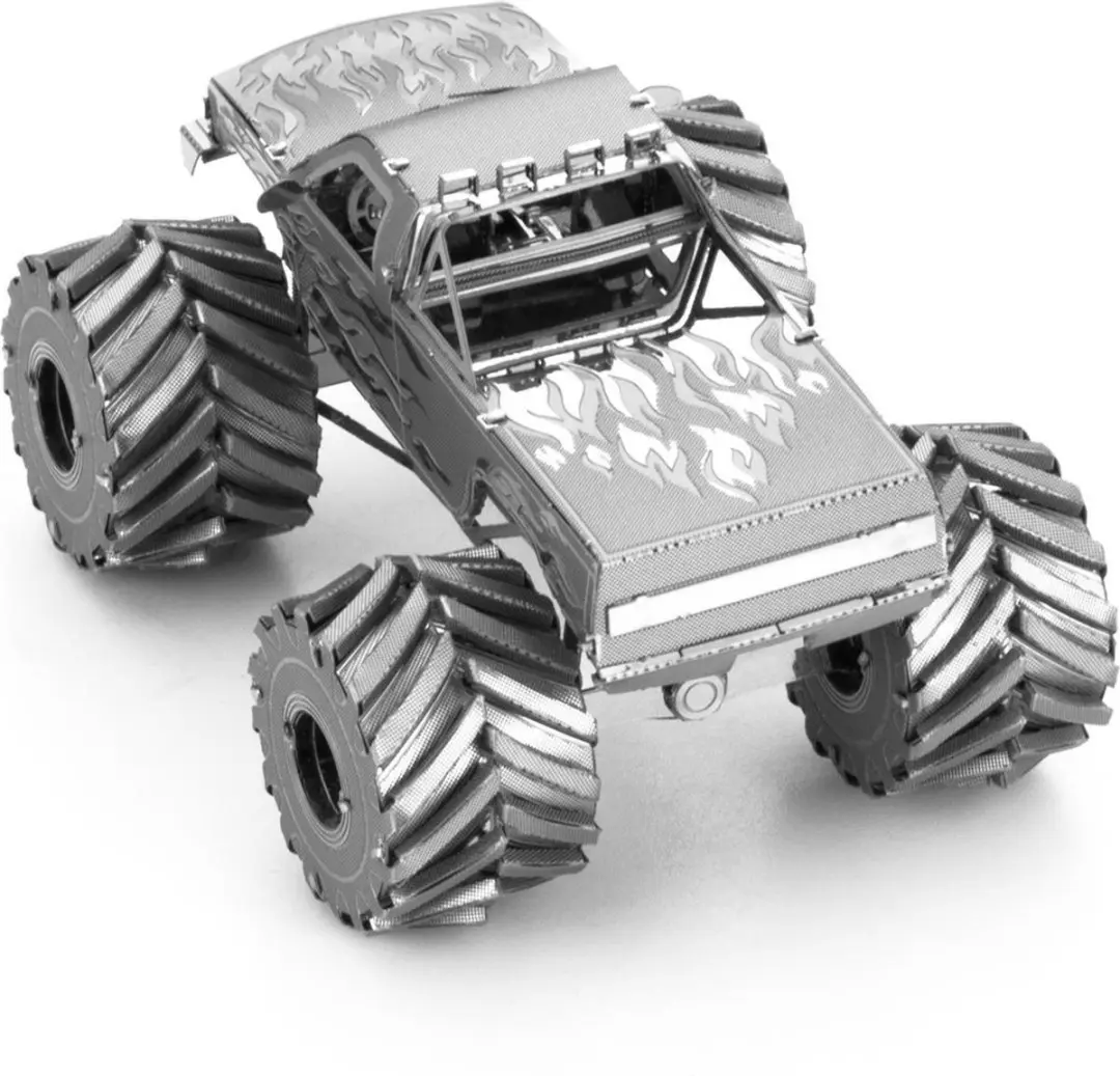Metal Earth Monster Truck 3D Puzzel - Roestvrijstaal - afbeelding 2 van 6