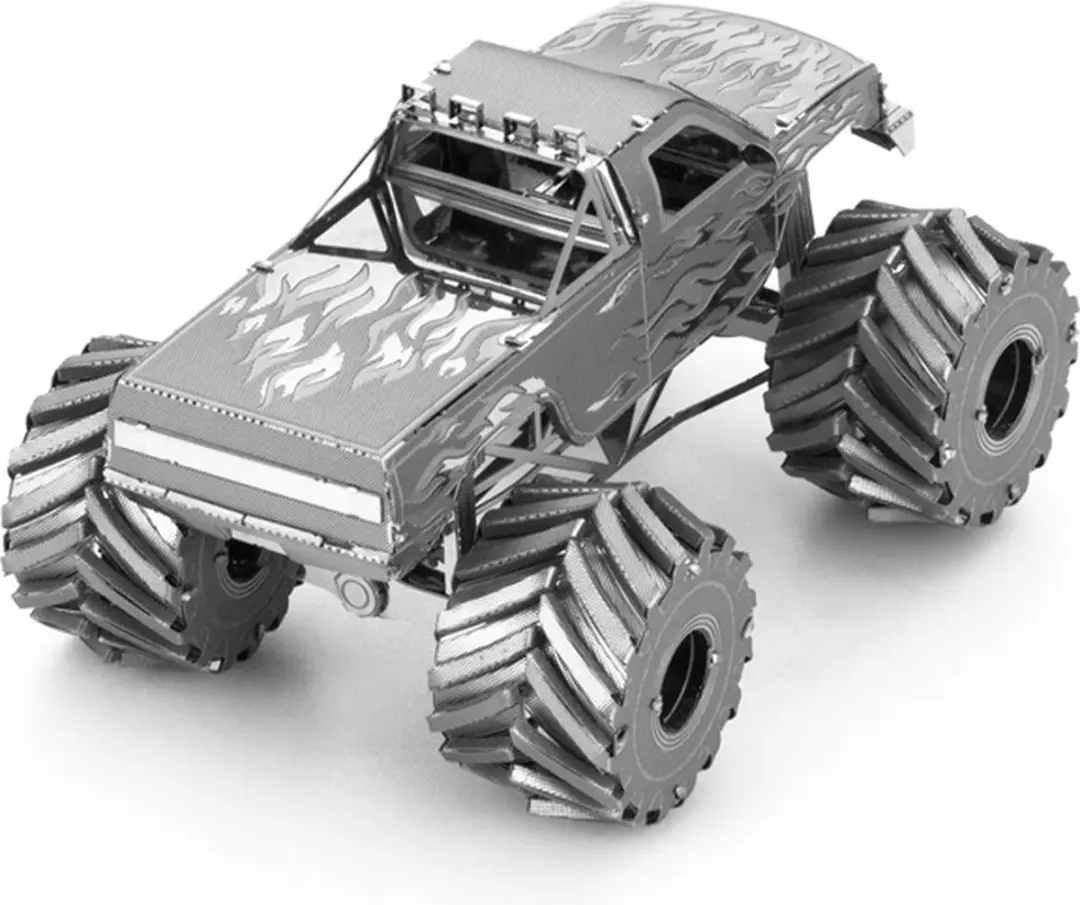 Metal Earth Monster Truck 3D Puzzel - Roestvrijstaal - afbeelding 4 van 6