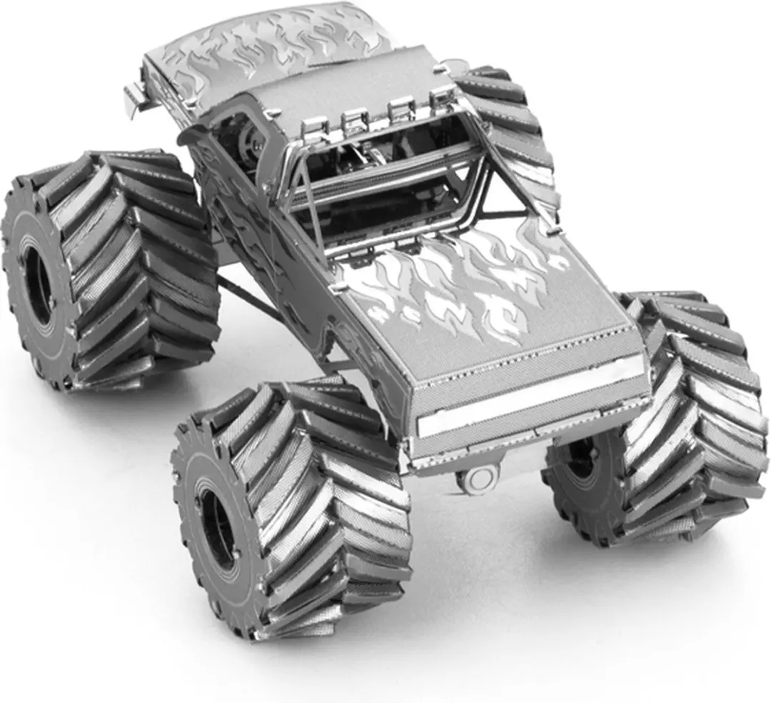 Metal Earth Monster Truck 3D Puzzel - Roestvrijstaal - afbeelding 3 van 6