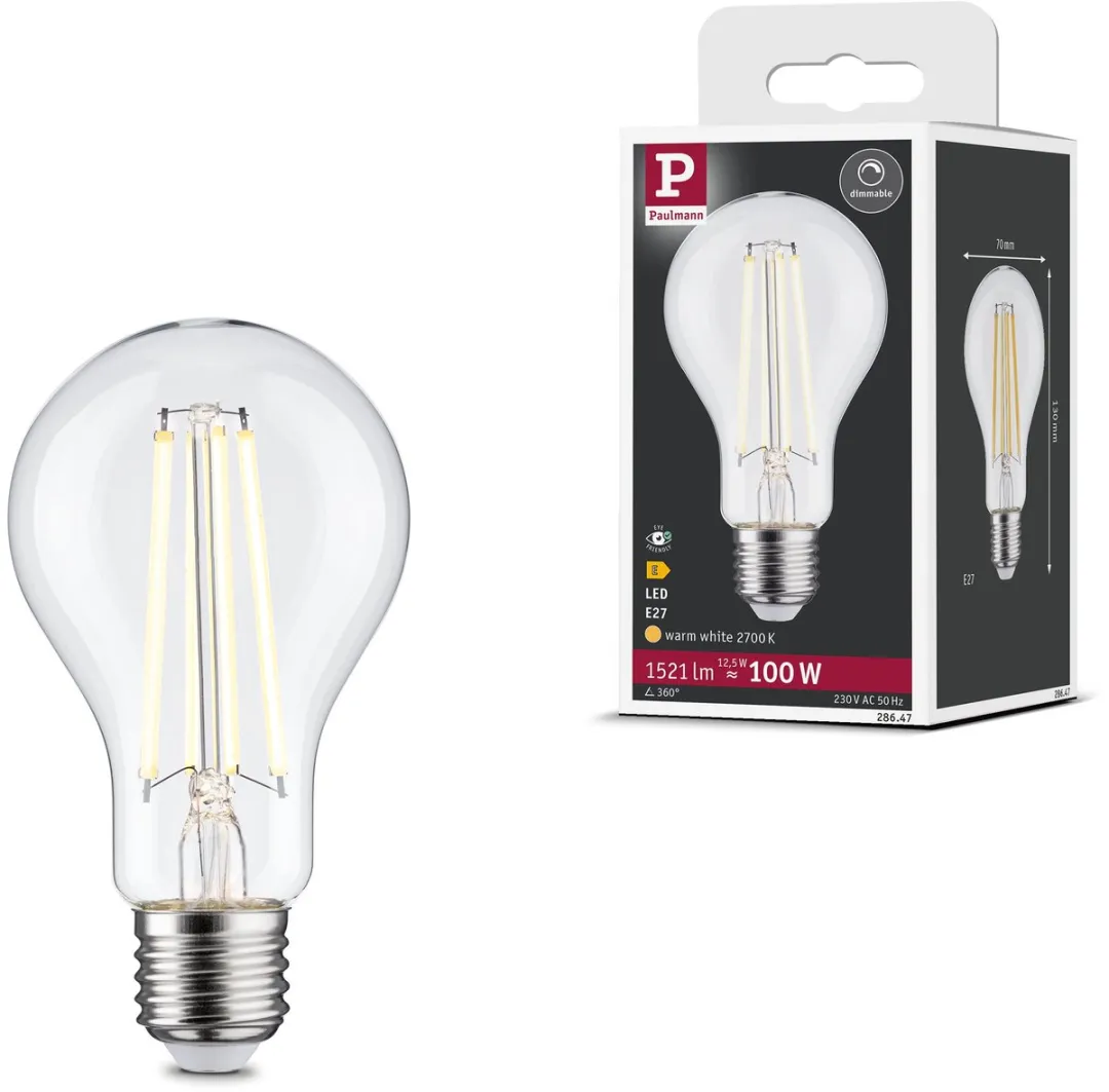Paulmann Filament LED-gloeilamp E27 12,5W 1521lm 2700K
