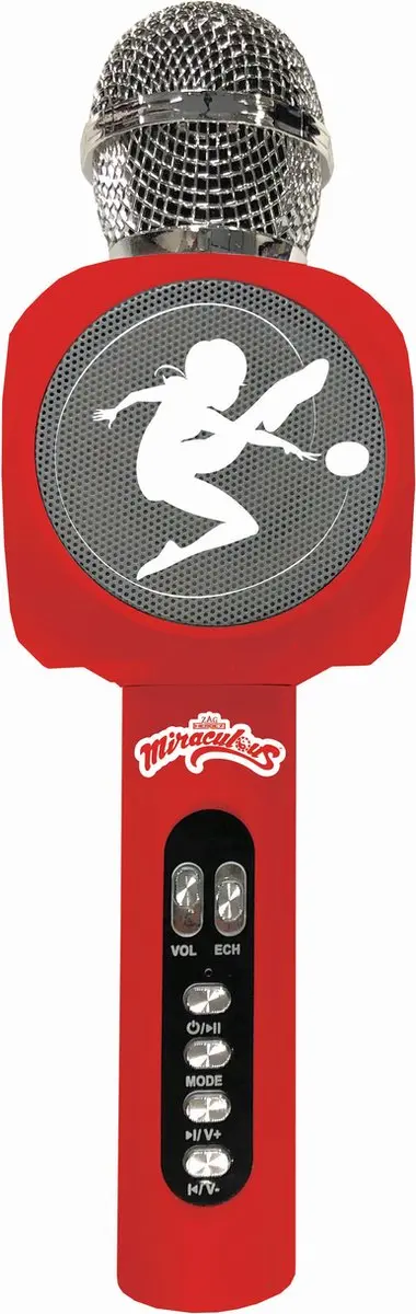 Miraculous Bluetooth® Karaoke Microfoon met luidspreker, verlichting en stemver