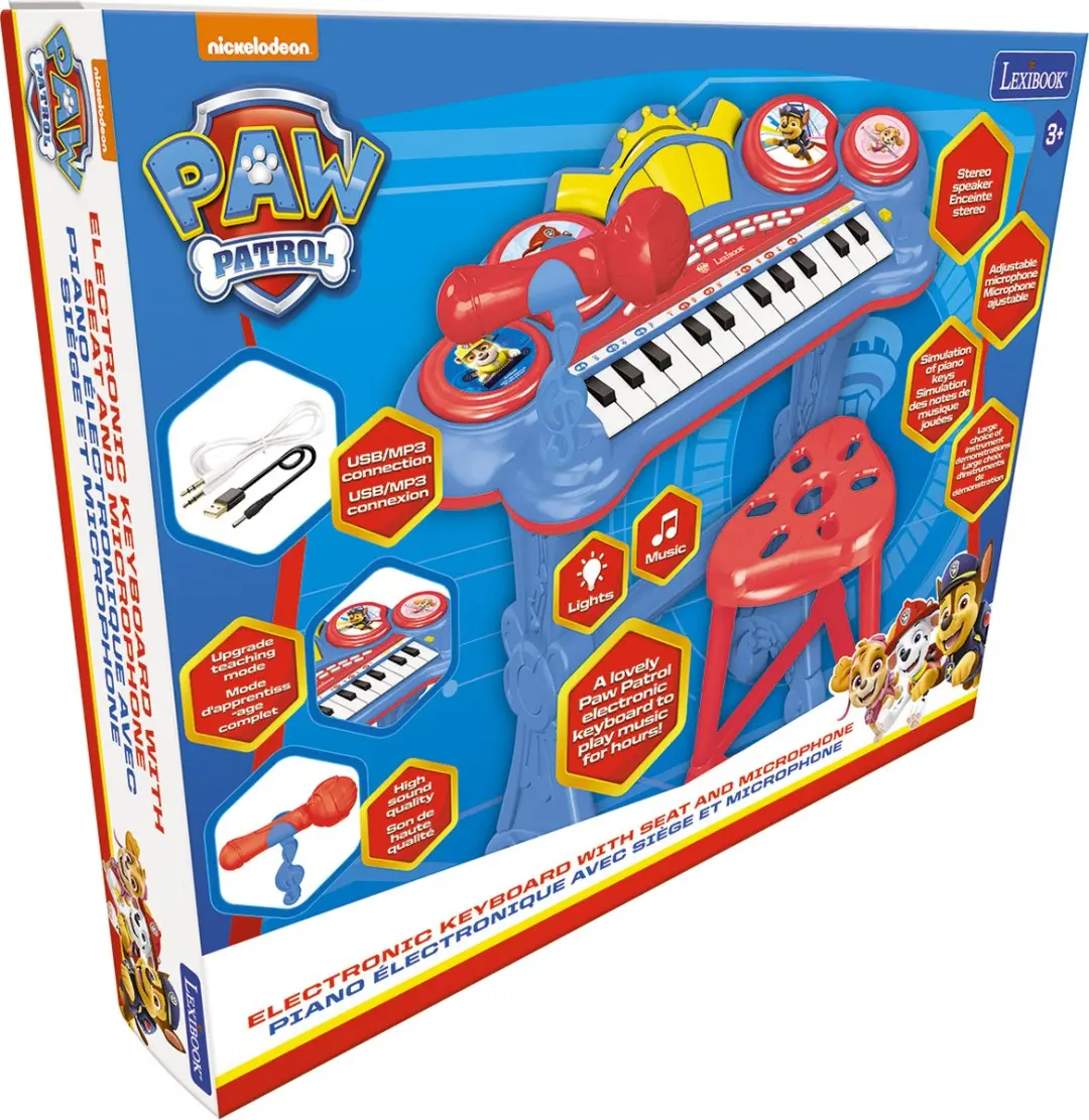 Lexibook Pat' Patrouille Elektronische Piano K707PA - Blauw - afbeelding 2 van 6
