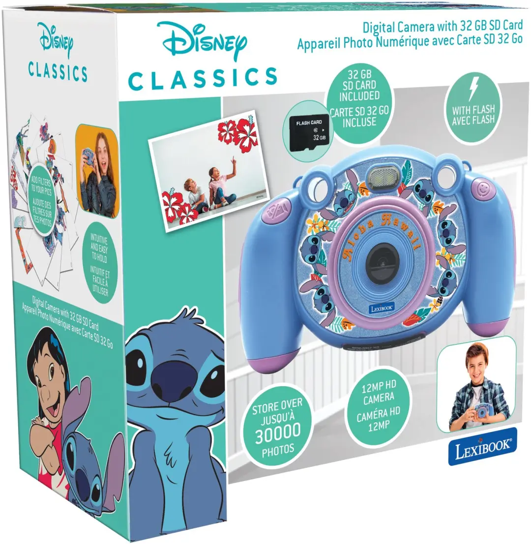 Lexibook Disney Stitch DJ080D Digitale Camera - Blauw - afbeelding 6 van 6