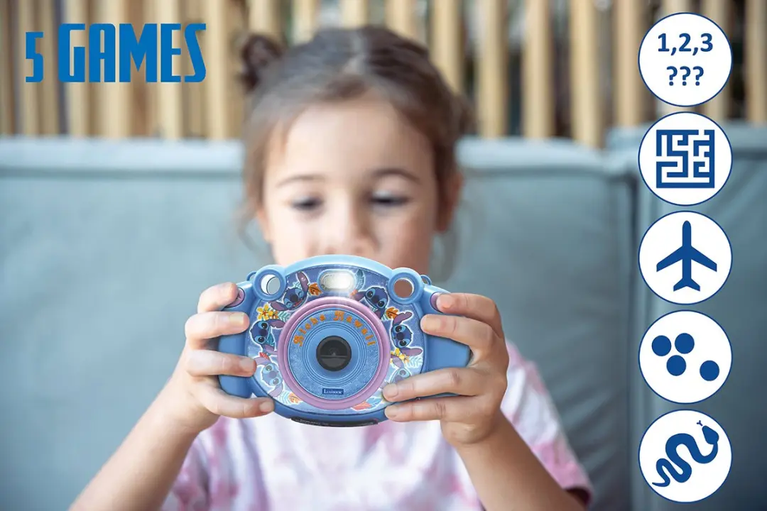 Lexibook Disney Stitch DJ080D Digitale Camera - Blauw - afbeelding 3 van 6