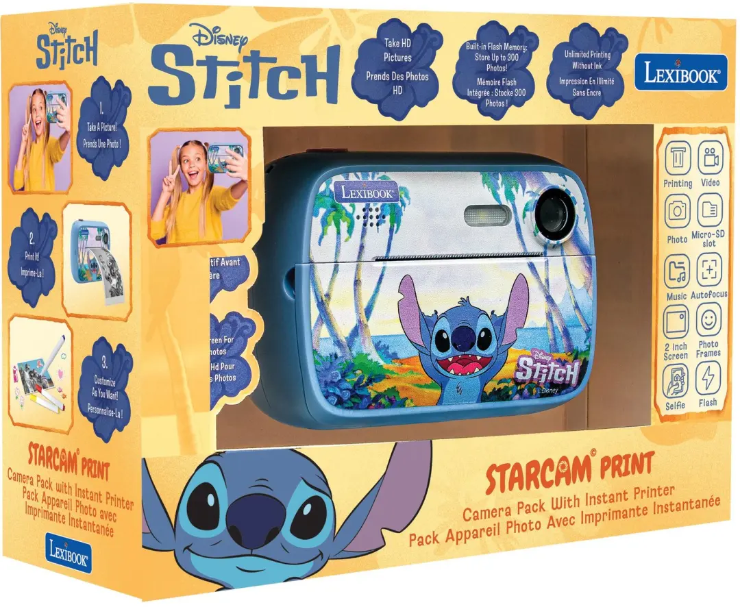 Lexibook Starcam Print Stitch DJ150D Instantcamera - Blauw - afbeelding 5 van 6