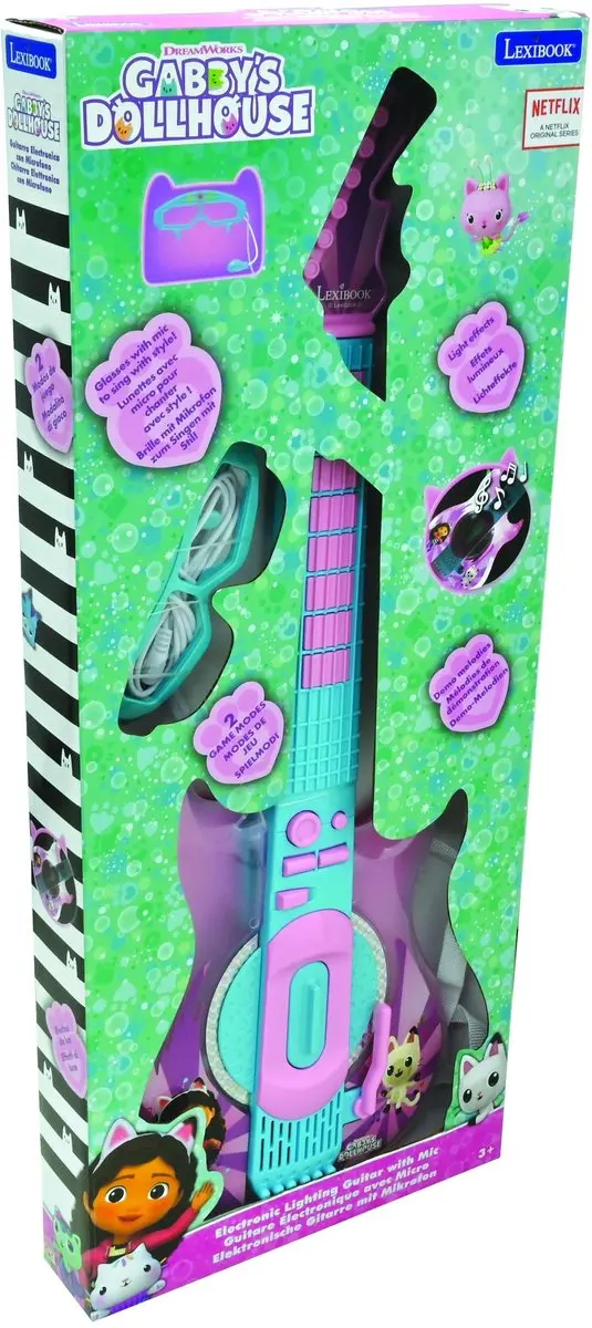 Lexibook Gabby's Poppenhuis Verlichtingsgitaar K260GDH - Roze - afbeelding 4 van 6