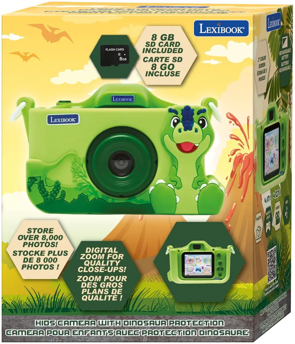 Lexibook DJ078DINO Kinderkamera Dinosaurus - Groen - afbeelding 5 van 6