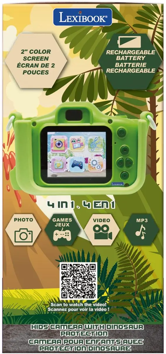 Lexibook DJ078DINO Kinderkamera Dinosaurus - Groen - afbeelding 4 van 6