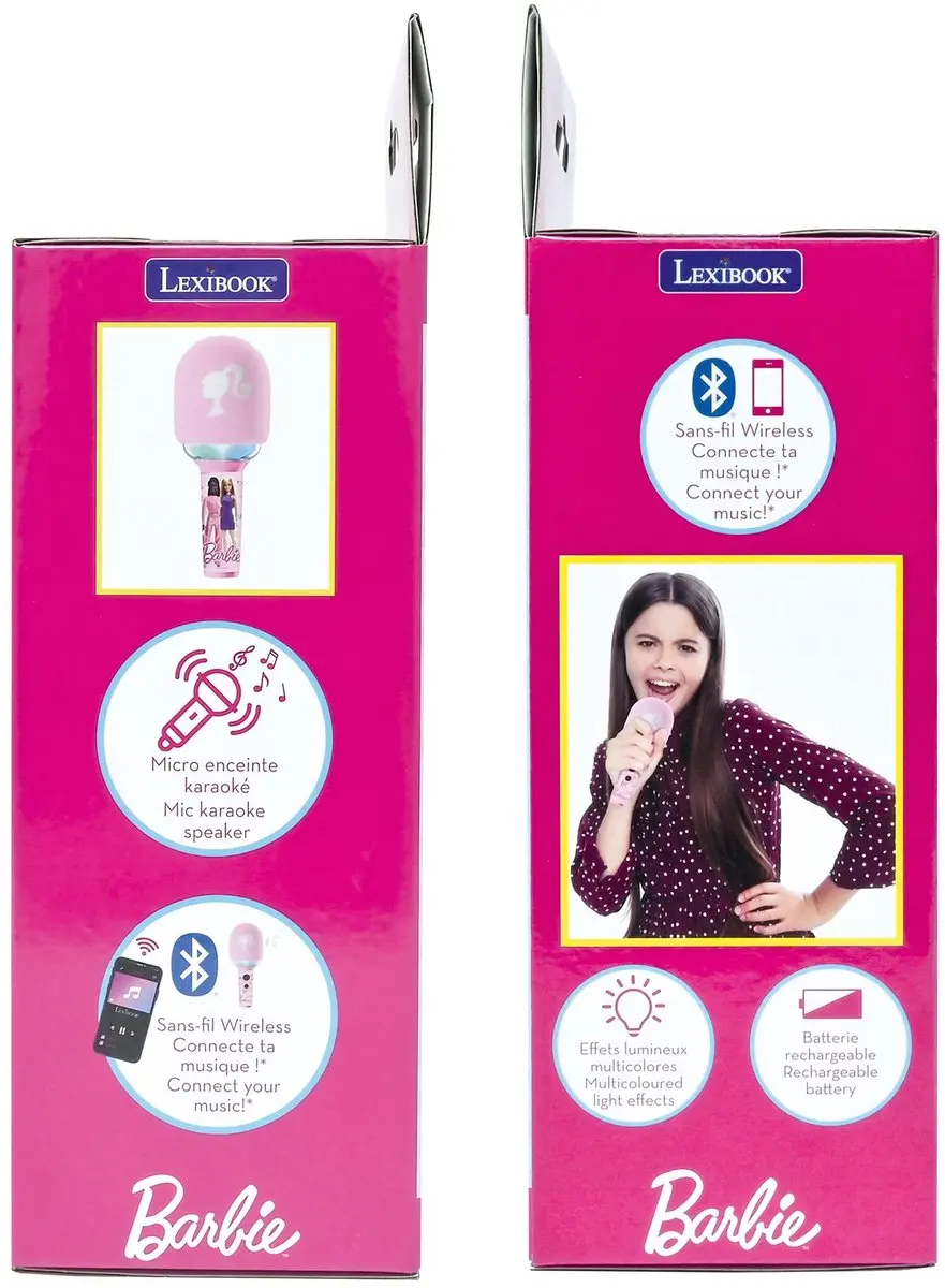 Lexibook Barbie Karaoke Microfoon MIC280BB - Roze - afbeelding 5 van 6