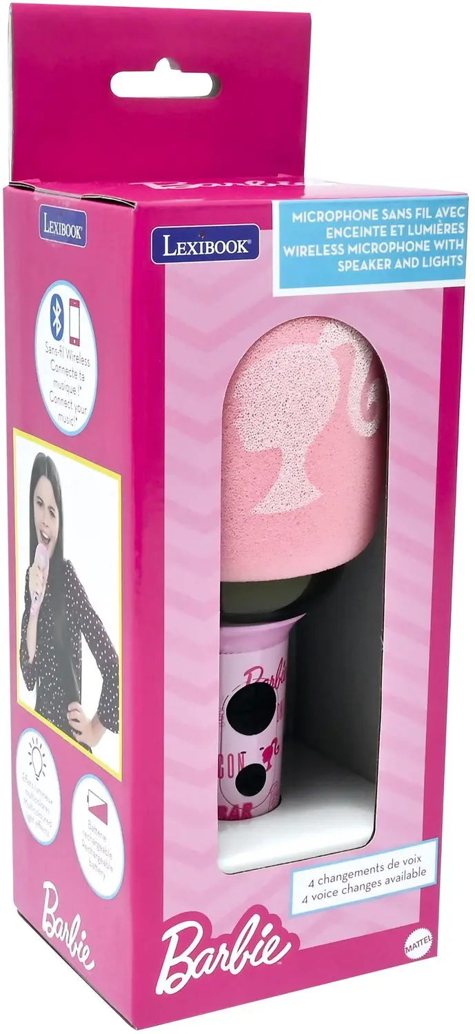 Lexibook Barbie Karaoke Microfoon MIC280BB - Roze - afbeelding 4 van 6