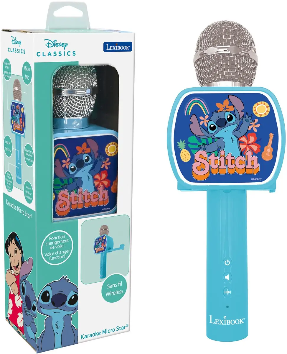 Lexibook Stitch MIC240D Draadloze Microfoon - Blauw - afbeelding 3 van 6