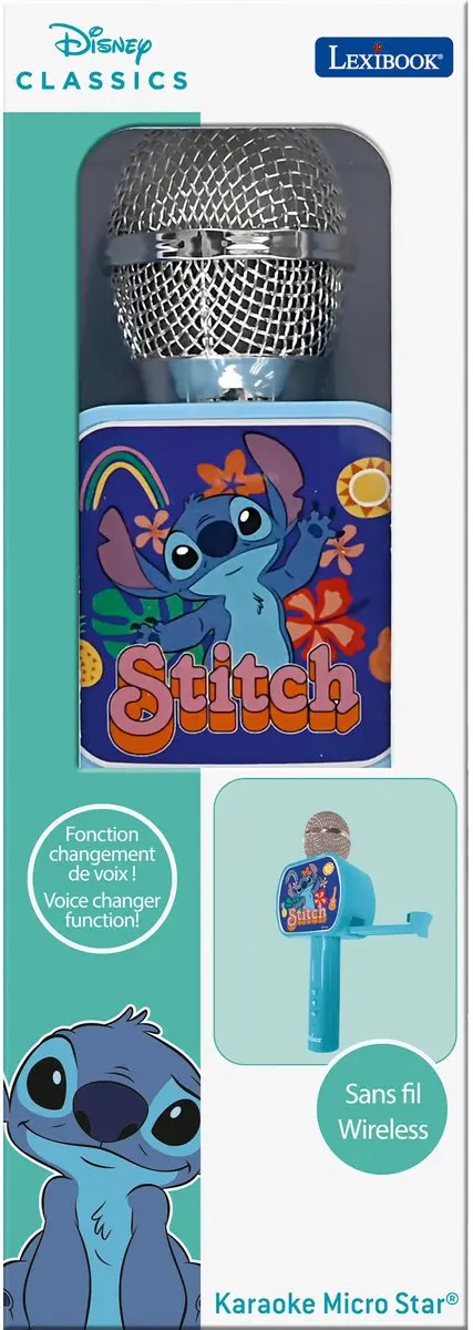 Lexibook Stitch MIC240D Draadloze Microfoon - Blauw - afbeelding 2 van 6